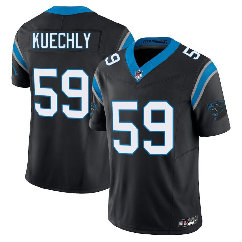 Can Select Mens Youths  Luke Kuechly Black Vapor Stitched Jersey